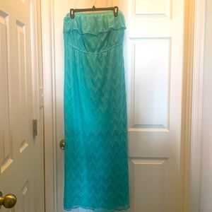 Mint green lace sundress with lining 2X plus
